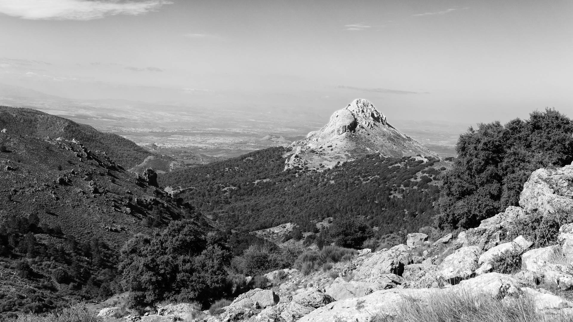 Sierra de Huetor in Black and White