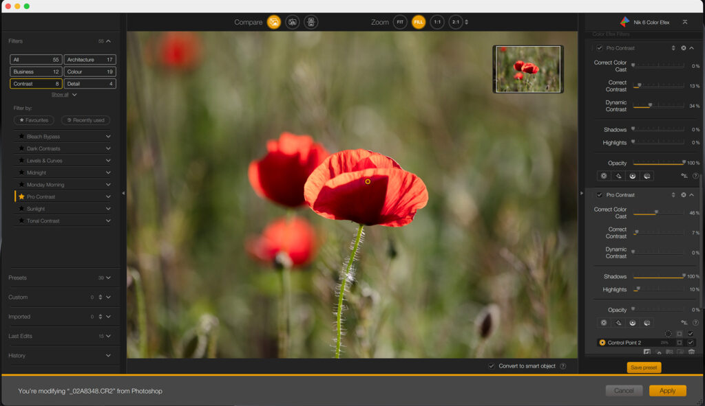 Color Efex with Two layers of Pro Contrast